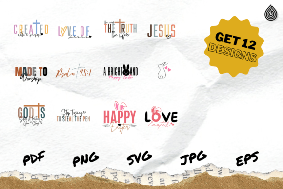 Boho Christian Graphics for T-Shirt Designs & Craft Projects
