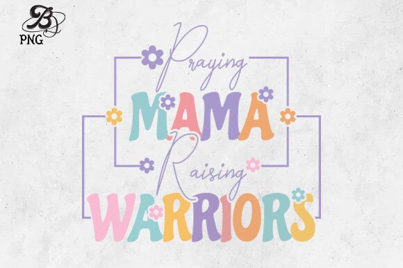 Christian Praying Mama Mom Sublimation Design for T-Shirt Graphics