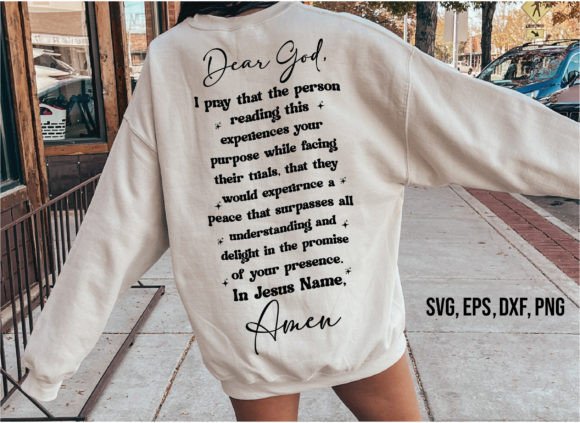 Dear God Christian PNG: A Boho Graphic for Versatile T-Shirt & Design Projects