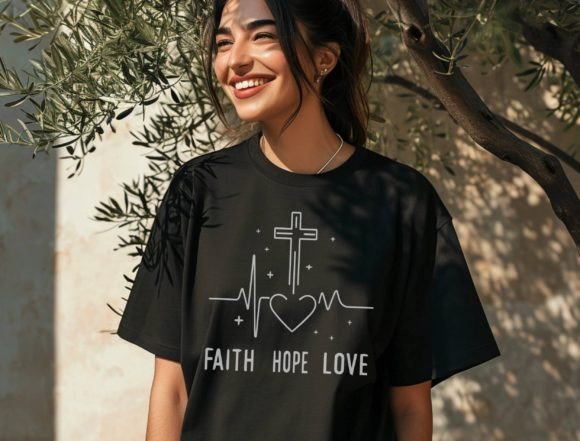 Faith Hope Love Jesus SVG Designs for T-Shirt Graphics