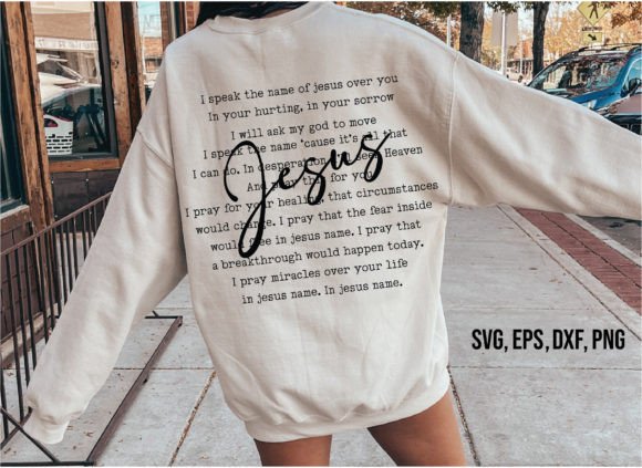 I Speak the Name of Jesus SVG for Christian Graphics & T-Shirt Designs