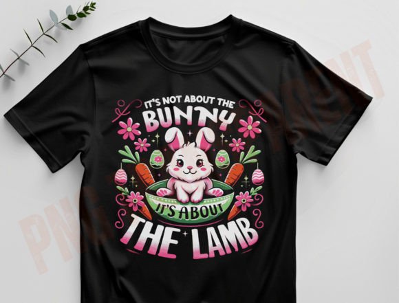 Its Not About the Bunny About Lamb Jesus – A Graphic Design Asset for Purpose-Driven T-Shirt Designs