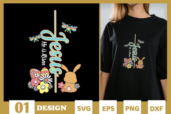 Jesus He Is Risen Easter SVG: Festive Graphics for Local Business Branding & T-Shirt Designs