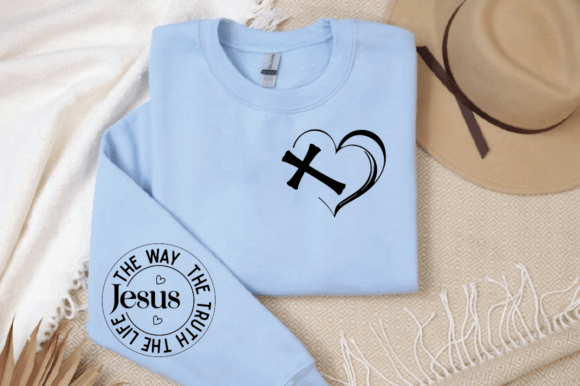 Jesus Love Sleeve SVG Design: A Versatile Graphic for Faith-Focused T-Shirt Designs