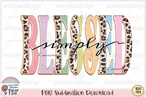 Simply Blessed Christian Quote Leopard: A Fresh Graphic for Faith-Based T-Shirt Designs